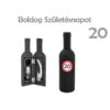 Boros szett 3db-os Boldog 20. Születésnapot 23cm