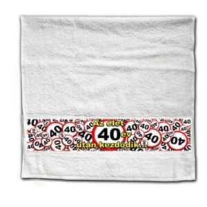Törölköző 90 cm x 48 cm - Az élet 40 év után kezdődik