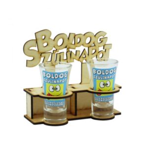Pálinkás pohár szett Boldog szülinapot 2db 5cl