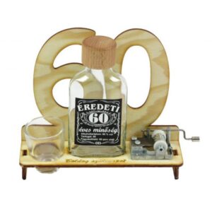 60. Születésnapra pálinkás zenélő szett 0,1l