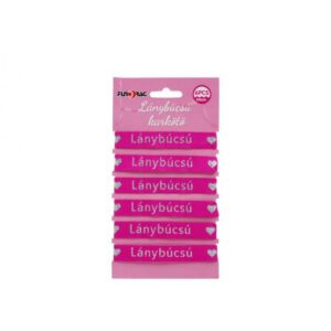 Karkötő Lánybúcsú rózsaszín 6db 34cm 612199