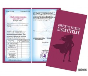 Bizonyítvány - Tökéletes feleség bizonyítvány