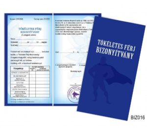 Bizonyítvány - Tökéletes férj bizonyítvány