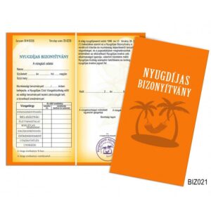 Bizonyítvány - Nyugdíjas bizonyítvány - Nyugdíjas ajándék