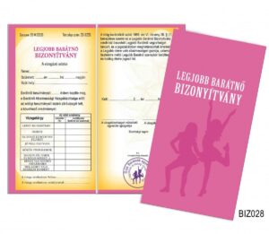 BIZ028-1640708460604.jpg Bizonyítvány - Legjobb barátnő bizonyítvány