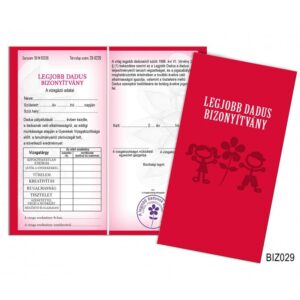 BIZ029-1645102978209.jpg Bizonyítvány - Legjobb dadus bizonyítvány - Dadusnak ajándék