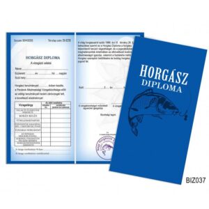 BIZ037-1632745912387.jpg Bizonyítvány - Horgász Diploma - Horgász ajándék