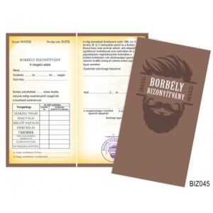 BIZ045-1645102978357.jpg Bizonyítvány - Borbély bizonyítvány - Ajándék Fodrászoknak
