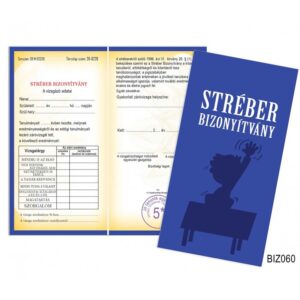 Bizonyítvány - Stréber Bizonyítvány - Ajándék Diákoknak