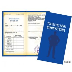 Bizonyítvány Tökéletes Férfi Bizonyítvány Ajándék Férfiaknak