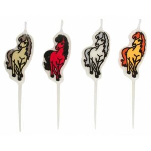 Lovas mini tortagyertya, gyertya szett 4 db-os