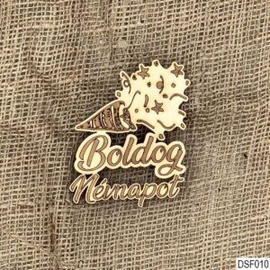 Fa Dekor Felirat 11x9cm Boldog Névnapot Naturfa dekor