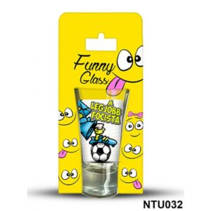Neves pálinkás pohár 0,75 ml A legjobb focista