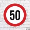 50-es sebességkorlátozó tábla 40 cm