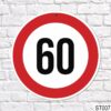 60-as sebességkorlátozó tábla 40 cm