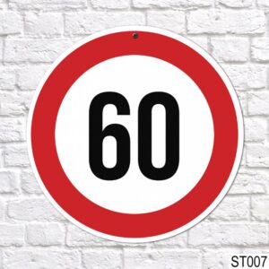 60-as sebességkorlátozó tábla 40 cm