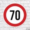70-es sebességkorlátozó tábla 40 cm