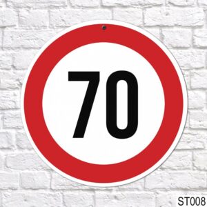 70-es sebességkorlátozó tábla 40 cm