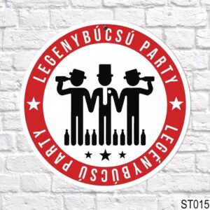 Legénybúcsús sebességkorlátozó tábla 40 cm