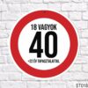 40, 18 vagyok sebességkorlátozó tábla 40 cm