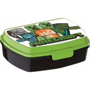 Minecraft Szendvicsdoboz fekete/zöld