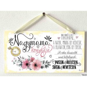 TB028-1632745916140.jpg Kicsi Dekor Tábla - Nagymamam konyhája - Ajándék nagymamának