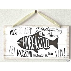 TB035-1632745916239.jpg Kicsi Dekor Tábla - Még sohasem - Horgász ajándék