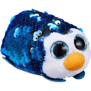 TY-42406-1632290949690.jpg Teeny Tys plüss figura Payton - flitteres kék pingvin 10 cm