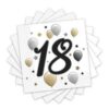 Elegáns Léggömbös 18-as Szülinapi Szalvéta 33x33cm 20db
