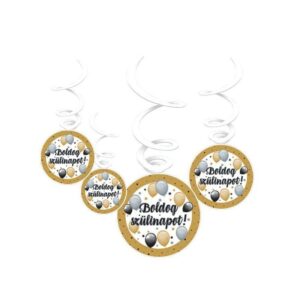 m22967-1632290652161.jpg Boldog Szülinapot Elegáns Léggömbös Spirális Függő Dekor 6db