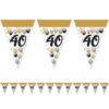 40-es Szülinapi Elegáns Léggömbös Parti Zászlófüzér 5 m