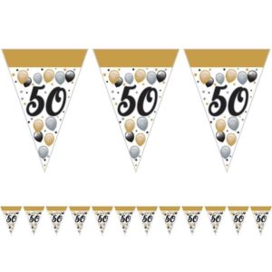 m23148-1632290653233.jpg 50-es Számos Szülinapi Elegáns Léggömbös Zászlófüzér 5m