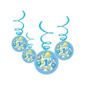 m24541-1619442574017.jpg Boldog 1. Szülinapot Léggömbös Kék Parti Függődekor 6db