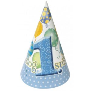 m24589-1632290649178.jpg Boldog 1. Szülinapot Léggömbös Kék Parti Csákó 6db