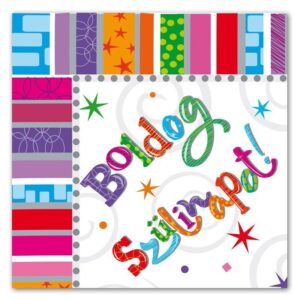 Boldog Szülinapot! Radiant Szalvéta 33x33cm 20db
