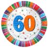 60-as Szülinapi Radiant Parti Tányér, 23 cm-es, 6 db-os