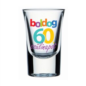 ma30304-1619442569331.jpg Boldog 60. Szülinapot Feliratú Feles Üvegpohár