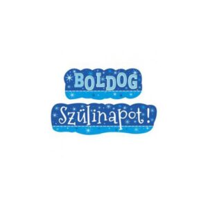 Boldog Szülinapot! Kék Fiús Banner - 148 cm x 27 cm