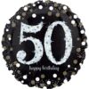 18 inch 50-es Happy Birthday Sparkling Szülinapi Fólia Lufi