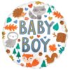 18 inch-es Baby Boy Woodland Fun Fólia Lufi
