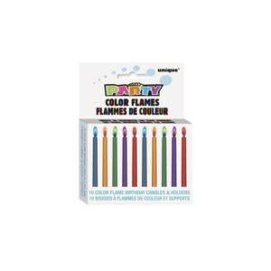 p34099-1632290704651.jpg Színes Lánggal Égő Gyertya Talpakkal - 10 db-os