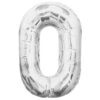34 inch-es 0 Ezüst - Silver Számos Super Shape Fólia Lufi