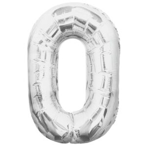 34 inch-es 0 Ezüst - Silver Számos Super Shape Fólia Lufi