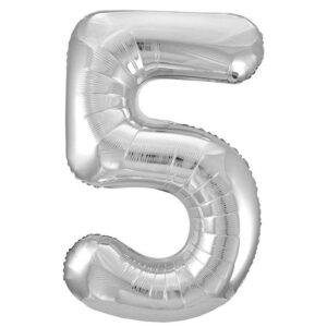 34 inch-es 5 Ezüst - Silver Számos Super Shape Fólia Lufi