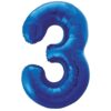 34 inch-es 3 Kék - Blue Számos Super Shape Fólia Lufi