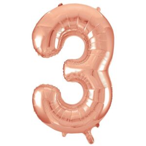 34 inch 3 Rózsaarany Rose Gold Számos Super Shape Fólia Lufi