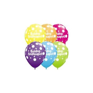 q27060-1632290800245.jpg 5 inch Boldog Szülinapot Big Polka Dots Asst. Szülinapi Lufi