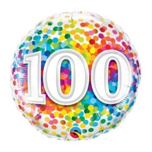 q49565-1632290850477.jpg 18 inch 100 Rainbow Confetti Szülinapi Héliumos Fólia Lufi