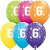11 inch 6-os Stars Tropical Szülinapi Számos Lufi 1 db (választható színek)